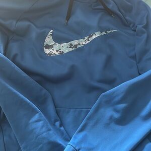 Nike Blue Hoodie with Camo Logo